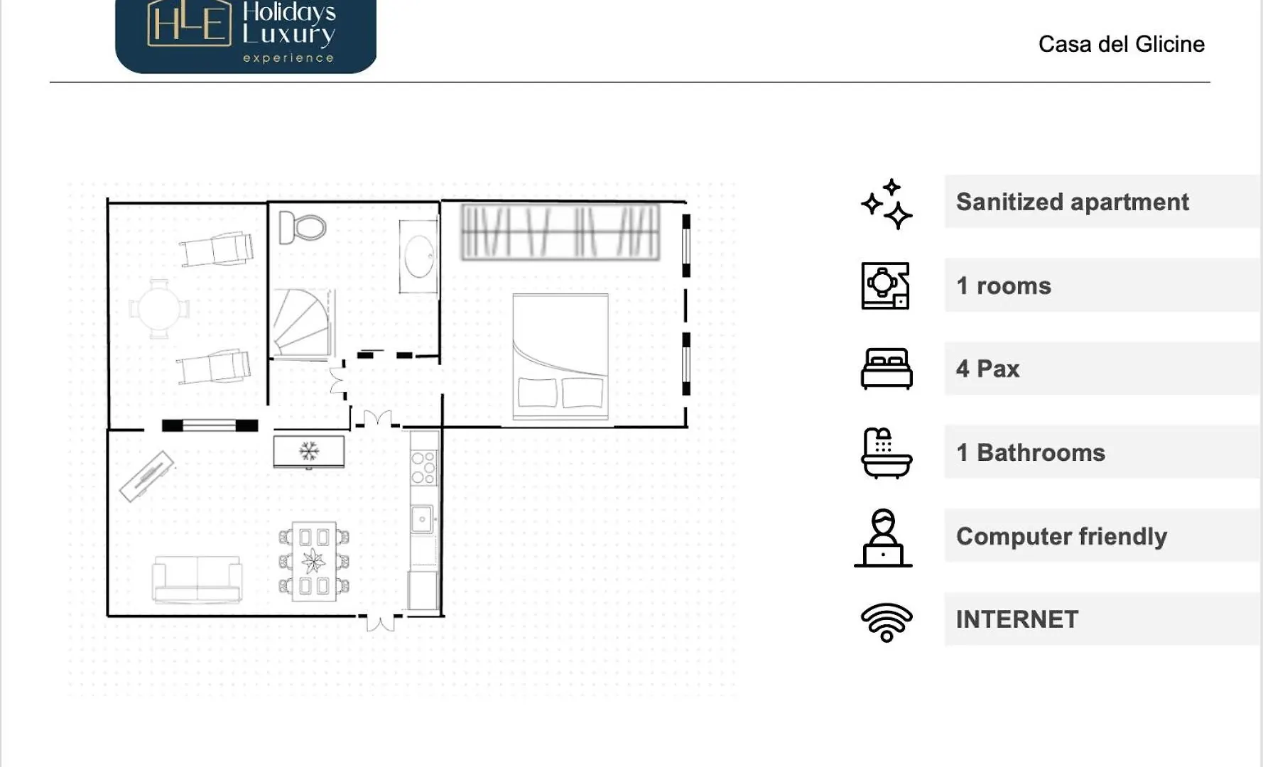 アパート トスコラーノ・マデルノWisteria Houseアパートメント